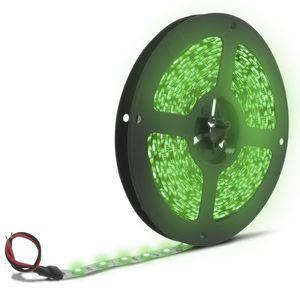Fita LED Strip Bobina Rolo 5 metros 300 LEDs 12V 24W Verde Dupla Face A Prova D'Água Farol Carro