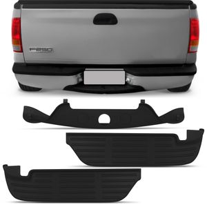 Kit Pisante Para-Choque Traseiro F250 1997 A 2012 Preto 3 Peças