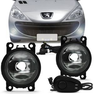 Kit Farol de Milha Peugeot 207 307 06 07 08 09 10 Hoggar 10 11 12 13 14 Auxiliar Neblina