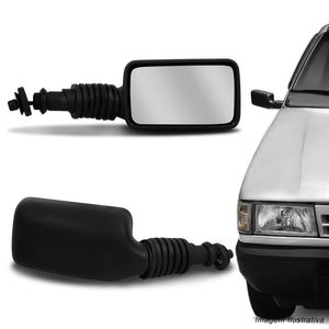 Retrovisor Fiat Uno ELX 1994 1995 Preto Com Controle Interno e Espelho 2 e 4 Portas