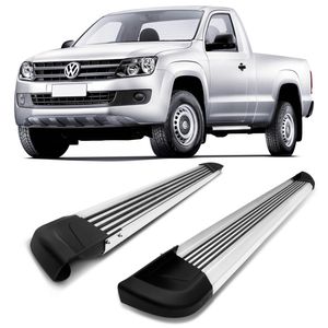 Estribo Lateral Amarok Cabine Simples 2010 A 2022 Prata Polido Bepo G2