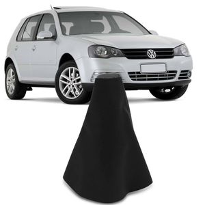 Coifa de Câmbio sem Manopla Volkswagen Golf 1999 a 2014 Bora Jetta Passat 2000 a 2011 Preto sem Base