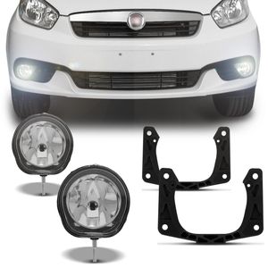 Farol de Milha Grand Siena 2012 2013 2014 2015 2016 Auxiliar Neblina com Suporte Ferradura