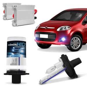 Kit Lâmpada Xênon Farol Milha Fiat Palio G5 2012 e 2013 H1 8000K 12v 35W Reator Função Anti Flicker