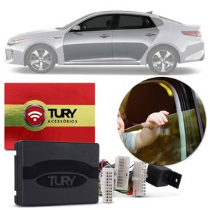 Módulo Vidro Elétrico Kia Optima 2015 a 2016 4 Portas Conexão Plug Antiesmagamento Tury PRO 4.32 CF