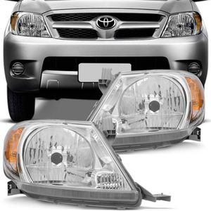 Par Farol Hilux SRV 2006 2007 2008 2009 Serve 2010 2011 Foco Simples Pisca Âmbar