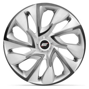 Calota Esportiva DS4 Silver Cup 13 Universal Encaixe Prata e Grafite