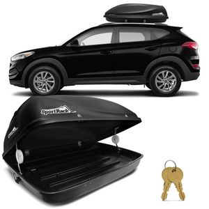 Bagageiro Maleiro De Teto Sport Rack Conquest Hyundai New Tucson 17 A 18 50KG 370L Preto