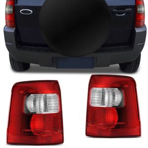 Par Lanterna Traseira Ecosport 2003 2004 2005 2006 2007 Bicolor Cristal