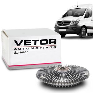 Polia Viscosa Embreagem Sprinter 311 313 411 413 416 2002 a 2023 Vetor VPV007