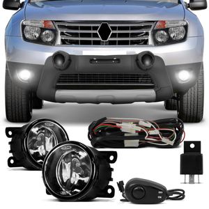 Kit Farol De Milha Duster 2011 2012 2013 2014 2015 Auxiliar Neblina