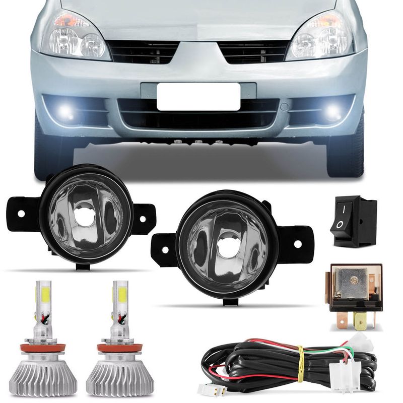Kit-Farol-de-Milha-Clio-03-a-12-Auxiliar-Neblina---Par-Super-LED-3D-Headlight-H11-6000K-9000LM-Connect-Parts--1-
