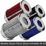 Filtro-de-Ar-Esportivo-Tunning-DuploFluxo-Alto-52mm-Conico-Lavavel-Shutt-Base-Cromada-Maior-Potencia-connectparts---2-