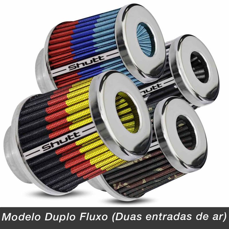 Filtro-de-Ar-Esportivo-Tunning-DuploFluxo-62mm-Conico-Lavavel-Especial-Shutt-Base-Cromada-Potencia-connectparts---2-