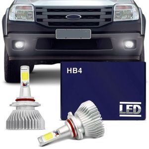 Kit Lâmpadas Super LED Headlight Ford Ranger 04 05 06 07 08 09 10 11 12 Farol de Milha HB4 6000K