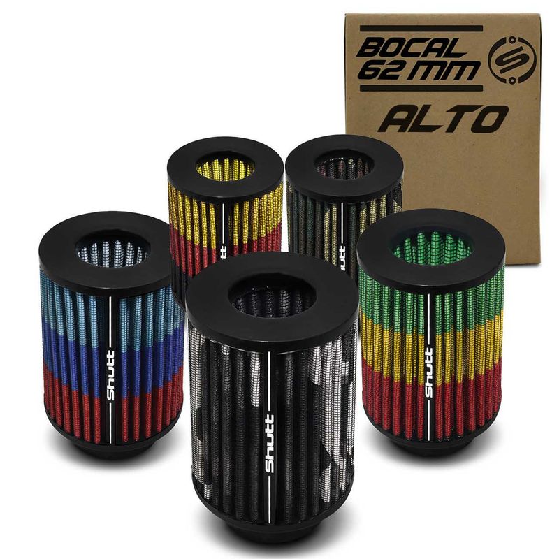 Filtro-de-Ar-Esportivo-Tunning-DuploFluxo-Alto-62mm-Conico-Lavavel-Especial-Shutt-Borracha-Potencia-connectparts---1-