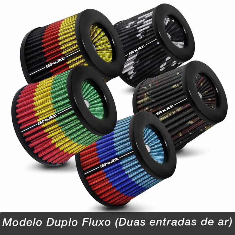 Filtro-de-Ar-Esportivo-Tunning-DuploFluxo-Monster-52mm-Conico-Lavavel-Especial-Shutt-Base-Borracha-connectparts---2-