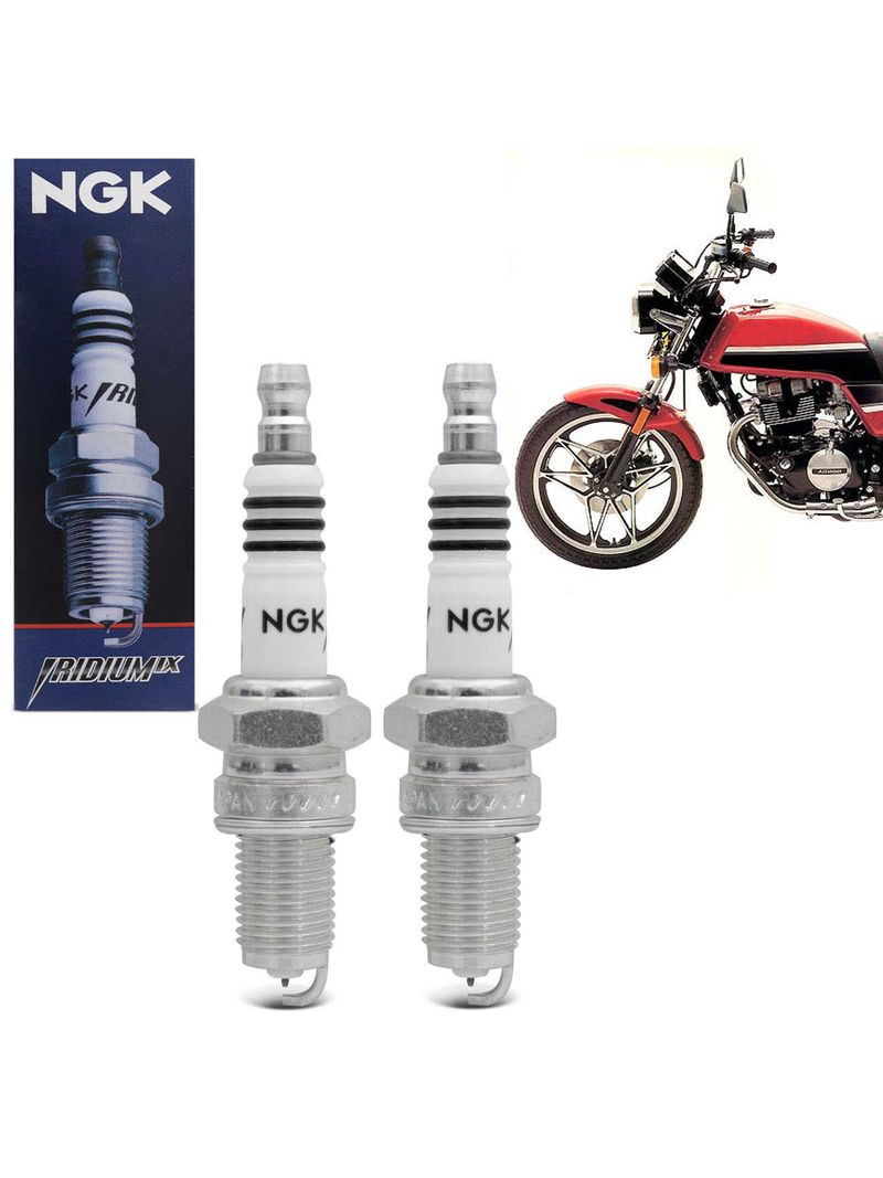 Kit-Jogo-2-Velas-de-Ignicao-Iridium-NGK-Honda-CB-450-DX-1989-a-1994-DPR8EIX-9-connectparts---1-