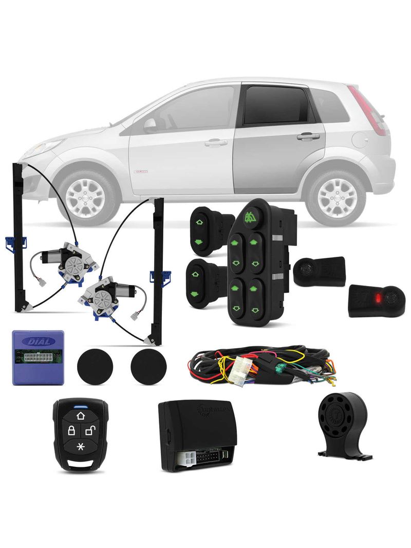 Kit-Vidro-Eletrico-Ford-Fiesta-Hatch-Sedan-2003-A-2014-Traseiro-Sensorizado---Alarme-Taramps-connectparts---1-