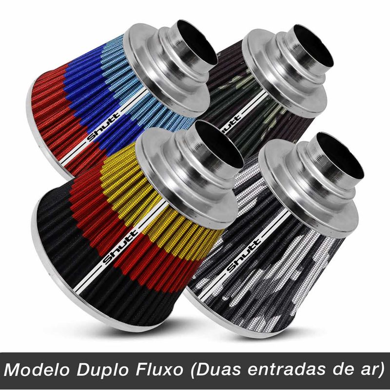 Filtro-de-Ar-Esportivo-Tunning-Fluxo-Forcado-85-100mm-Conico-Lavavel-Shutt-Base-Cromada-connectparts---2-