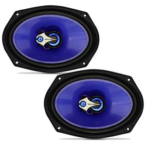 Alto Falante Par Shutt 6x9" 140W RMS 4 Ohms Triaxial Bobina Simples Preto Potência 560W Máx