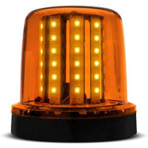 Giroflex Luz de Emergência Sinalizador 54 LEDs 24V 10W Âmbar Giroled Fixação por Imã para Caminhão