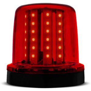 Giroflex Luz de Emergência Sinalizador 54 LEDs 24V 10W Vermelho Giroled Fixação Parafusos Caminhão