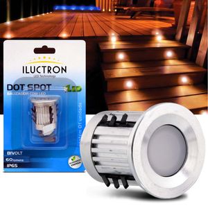 Luminária Dot Spot LED 3000K 2W 110-220V 33mm Mini Balizador Branco Quente